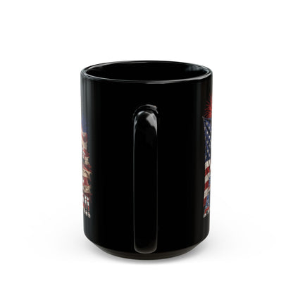 Happy 250th Birthday America Black Mug – Happy 250th Anniversary USA Patriotic Coffee Cup