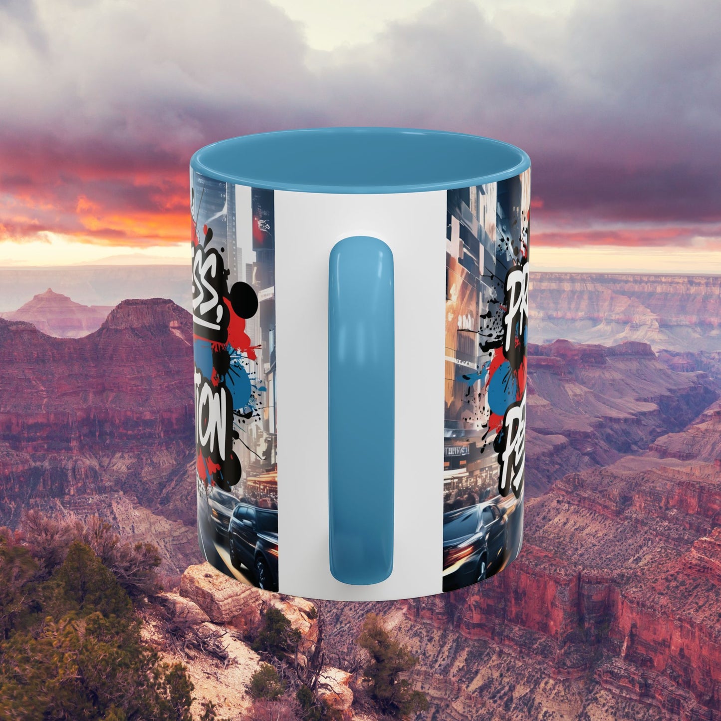 Progress Not Perfection! Graffiti Style Mug - Vibrant Design - 11oz/15oz - 8 Colors