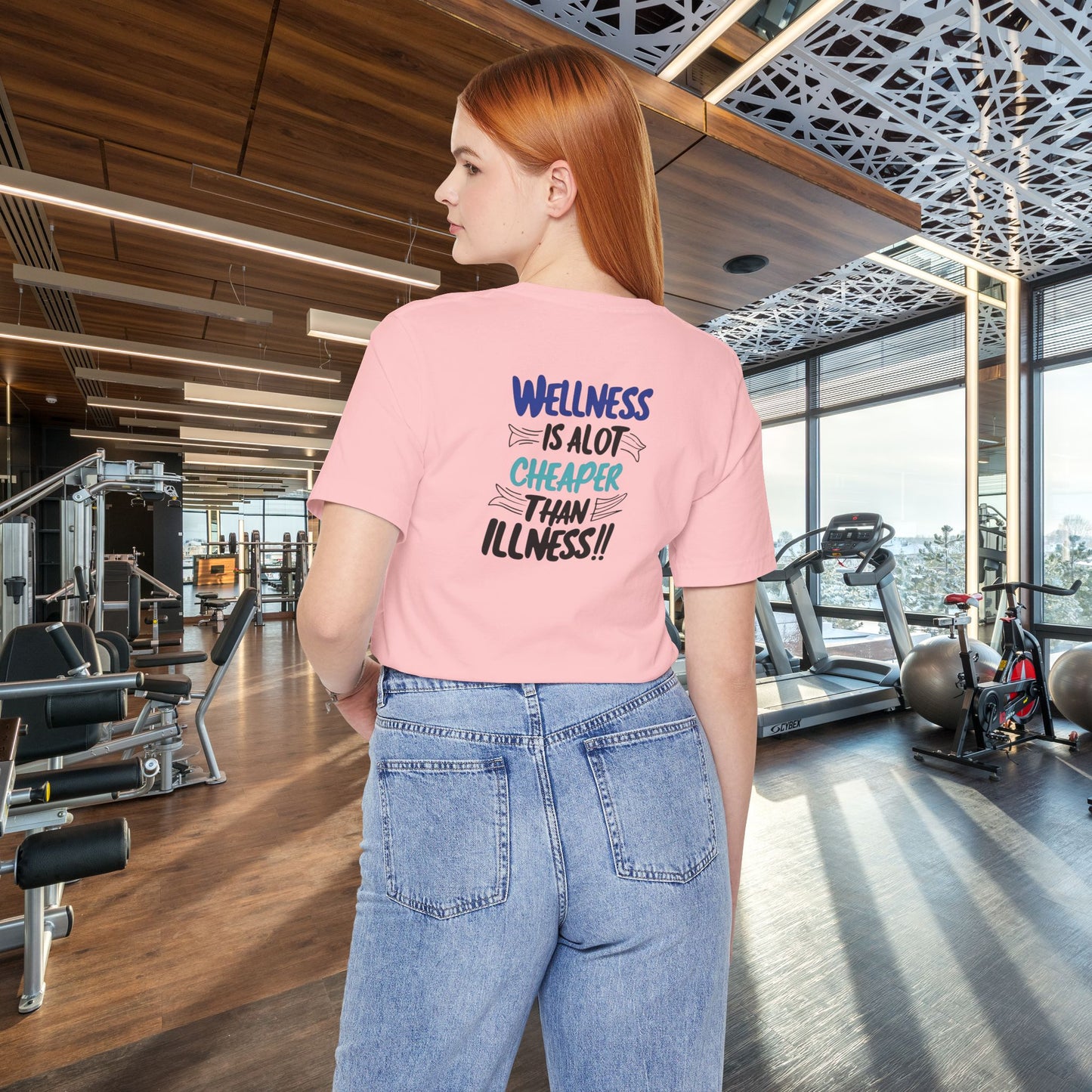 Wellness Awareness Unisex Tee - Wellness Is Alot Cheaper Than Illness!! - Design - S - 3XL - Motivational Health T-Shirt for Self-Care Enthusiasts - Gift for Wellness Events - Positive Vibe Shirt -  [...]