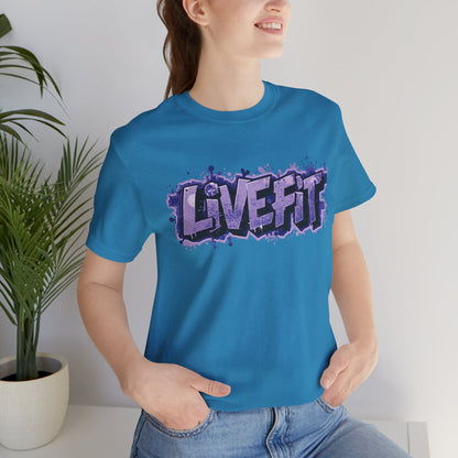 Live Fit Unisex Tee -  Fitness Shirt -  Motivational Graphic Tee -  Workout Apparel -  Casual Wear -  Gift for Gym Lovers -  Active Lifestyle -