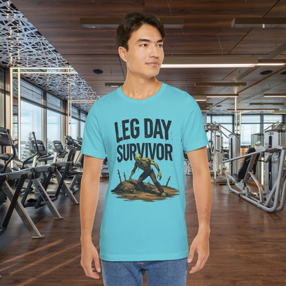 Leg Day Survivor Tee, Fitness Shirt, Workout Apparel, Gym Gift, Unisex Graphic Tee