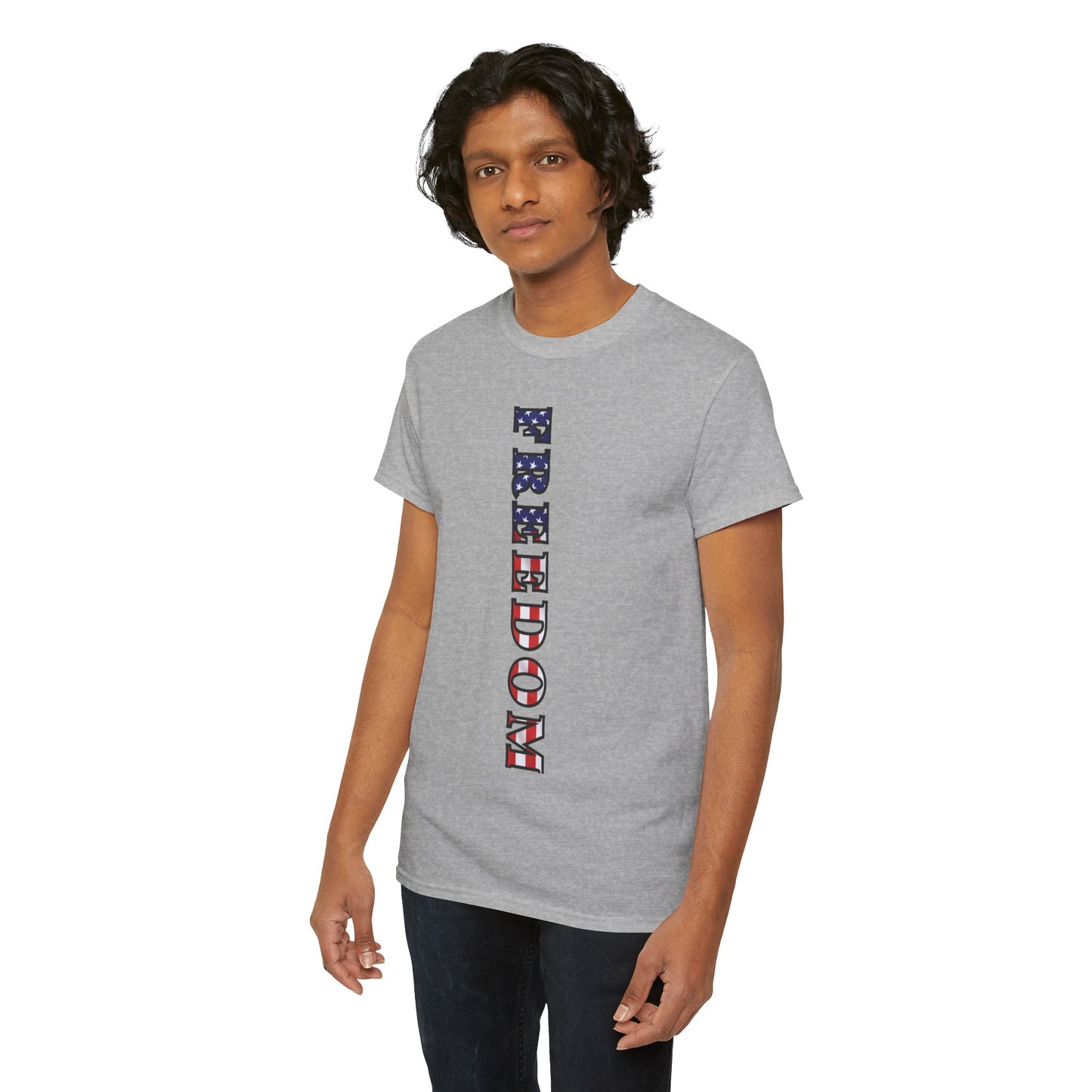 Freedom Patriotic T-Shirt - Red White Blue - American Flag Tee - Unisex S-5XL
