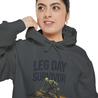 Leg Day Survivor! - Funny Gym Hoodie - Unisex Fitness Sweatshirt - Workout Apparel - S-5XL