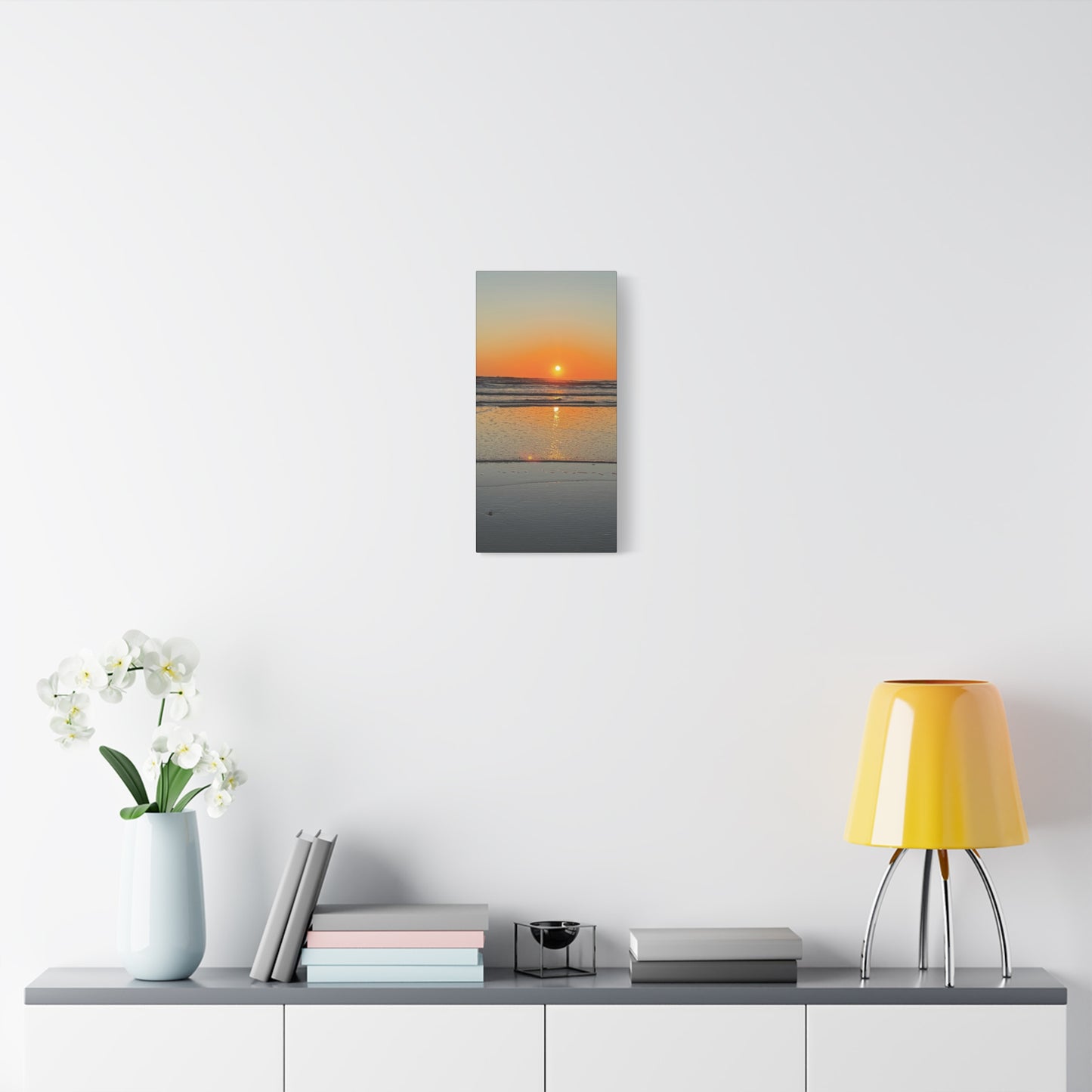 Stunning Sunset Beach Canvas Print, Ocean Decor, Wall Art, Home Decor, Coastal Artwork for Living Room