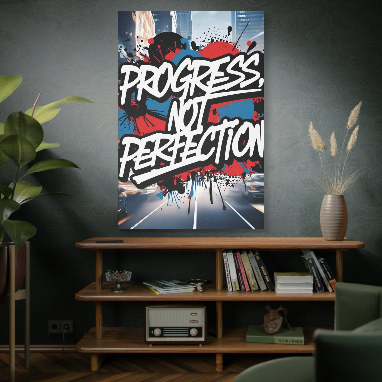 💥 Motivational 💥 Uplifting 💥 Canvas Art  💥 Progress Not Perfection Print  💥 Positive Vibe Décor  💥 Eco-Friendly  UL- Certified  Inks 💥 Gift  Giving 💥 Horizontal Is In A Different Listing 💥