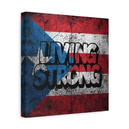 Gallery Wrapped - Puerto Rico Flag -  Matte Canvas Wall Art - Inspirational Decor - Home Wall Decor -