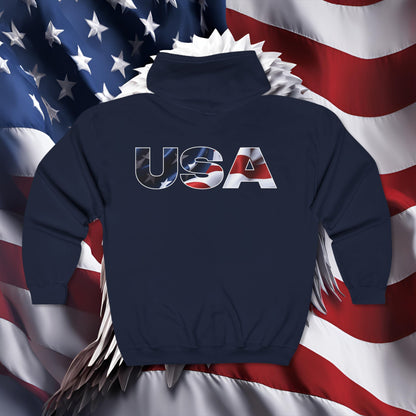 💥 USA 💥 Red  White  &  Blue 💥 Full  Zip 💥 Hooded  Sweatshirt 💥 4  Colors 💥 Sport  Grey 💥 Black 💥 Dark  Heather 💥 Navy 💥 Sizes  S  -  3XL  💥