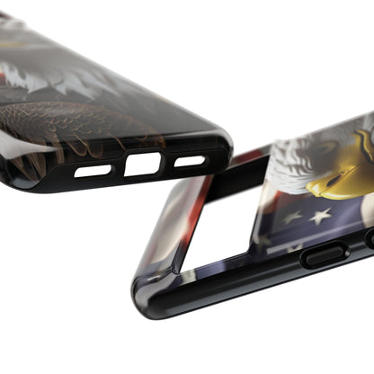 Tough Phone Cases - Patriotic - American Flag Eagle Design - Red White & Blue - Multiple Sizes -