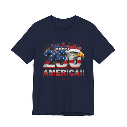 America 250th Anniversary Eagle T-Shirt | Distressed Flag Patriotic Tee