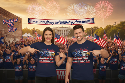 America 250th Anniversary Eagle T-Shirt | Distressed Flag Patriotic Tee