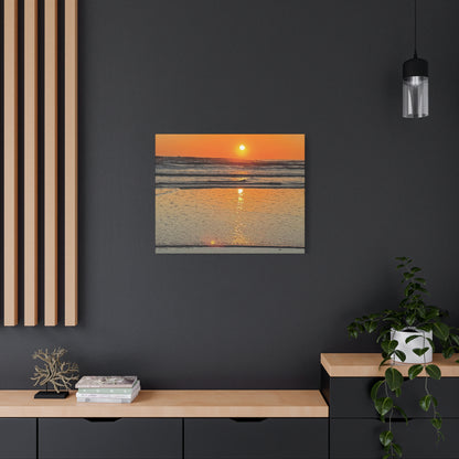 Stunning Sunset Beach Canvas Print, Ocean Decor, Wall Art, Home Decor, Coastal Artwork for Living Room