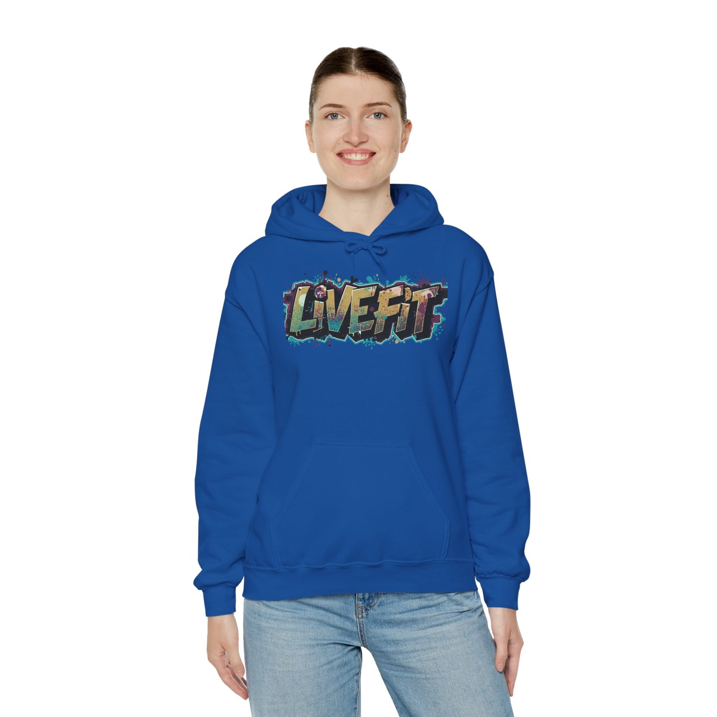 Live Fit Hoodie - Unisex Heavy Blend Sweatshirt - Fitness Enthusiasts -  Gym Wear - Workout Apparel -  Active Lifestyle -  Gift for Him/Her -