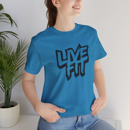 LIVE FIT Unisex Jersey Tee - Fitness T-Shirt - Casual Wear - Workout Top - Gym Apparel -  Motivational Shirt -