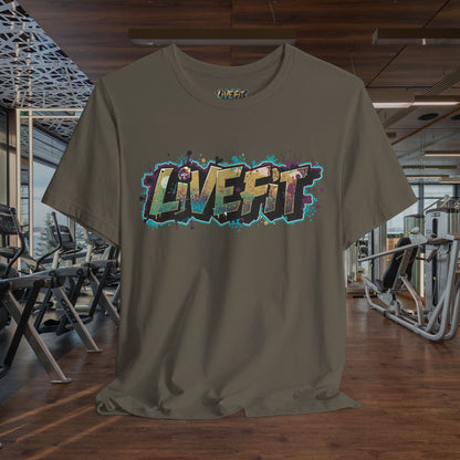 LIVE FIT Graphic Fitness Tee - Motivational Workout Apparel
