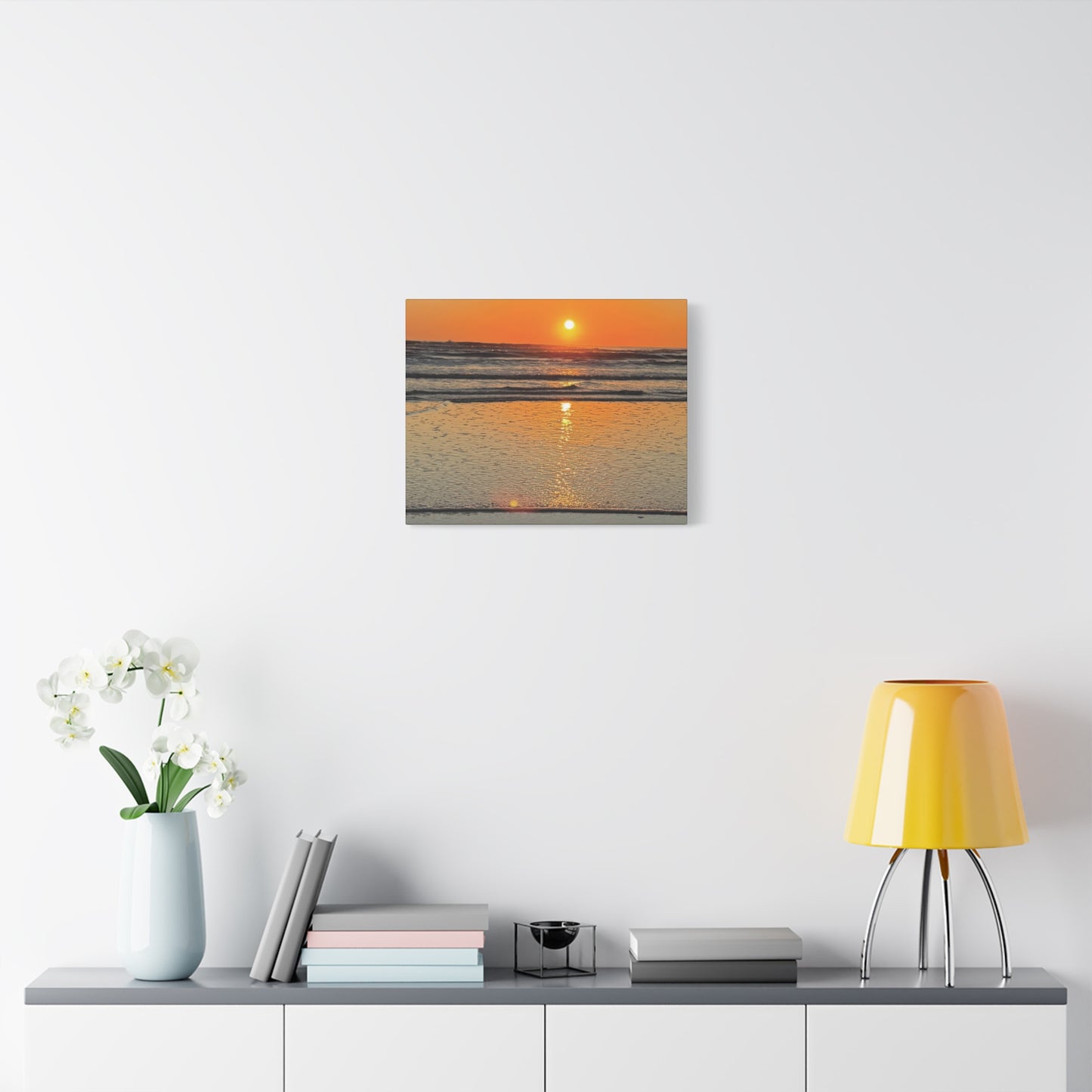 Stunning Sunset Beach Canvas Print, Ocean Decor, Wall Art, Home Decor, Coastal Artwork for Living Room