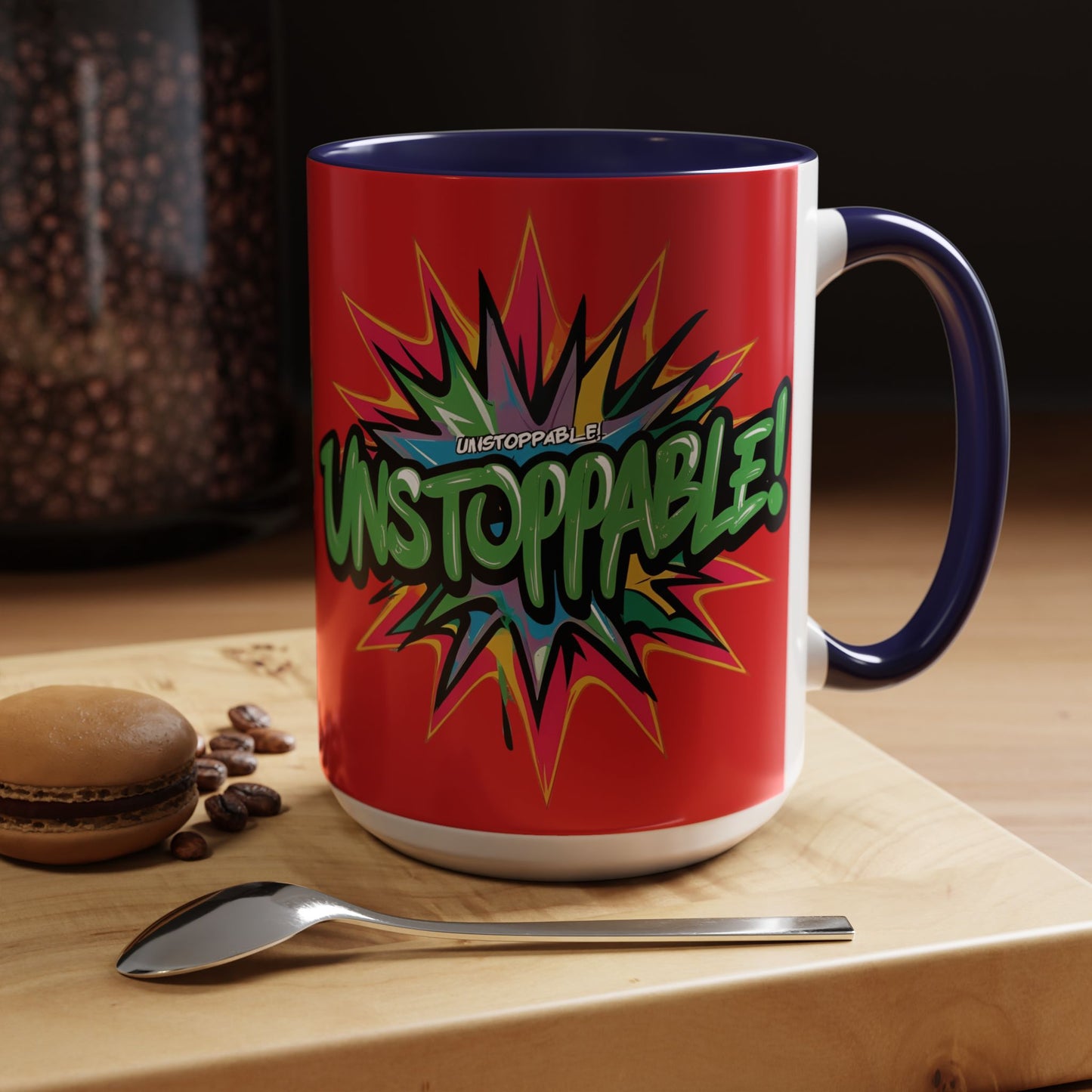 Unstoppable! Motivational Mug - Vibrant Red Design - 11oz/15oz