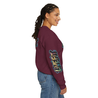 Live Fit Crewneck Sweatshirt - Trendy Fitness Apparel -  Unisex Casual Wear -  Sports Gift -  Workout Fashion -  Street Style Sweatshirt -