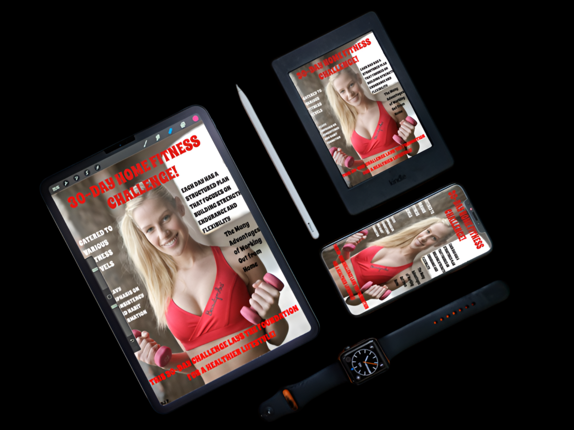 (eBook) - (Instant Email Digital Download) - 30-Day Home Fitness Challenge - For All Fitness Levels