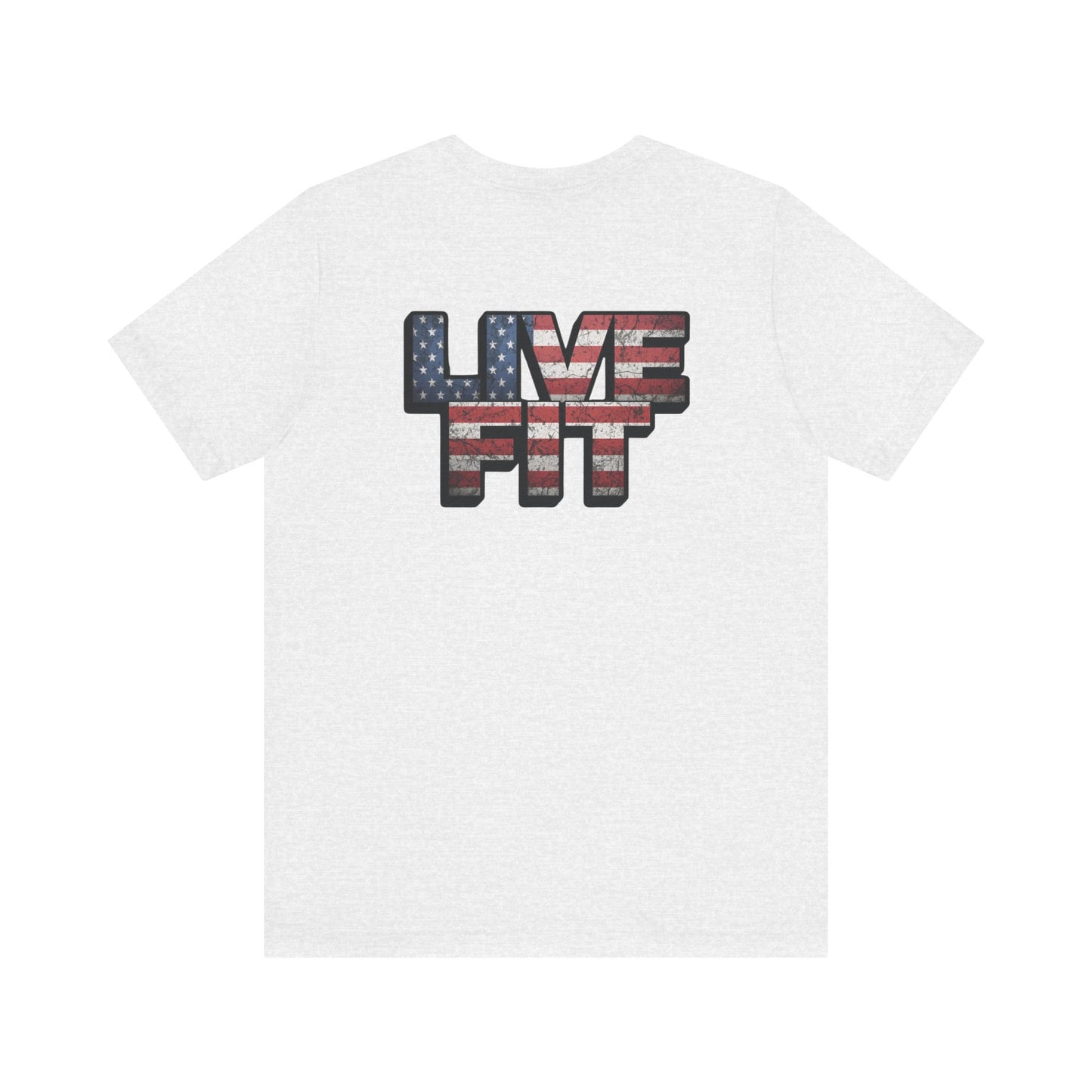 LIVE FIT Patriotic T-Shirt - American Flag Red White Blue - Unisex Fitness Tee