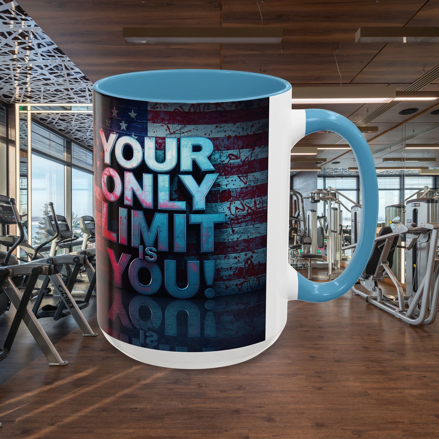 Motivational Accent Coffee Mug - Your Only Limit is You!  - Gift for Coffee Lovers -  Inspirational Decor - Office Mug -  Patriot Gift - Holiday Gift -