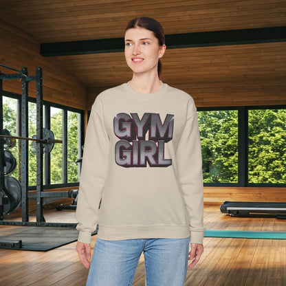 Gym Girl Crewneck Sweatshirt - Stylish Fitness Apparel - Women's Workout Sweatshirt - S-4XL