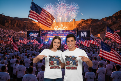 Happy 250th Birthday America T-Shirt | 1776-2026 Patriotic Eagle Flag & Fireworks Tee