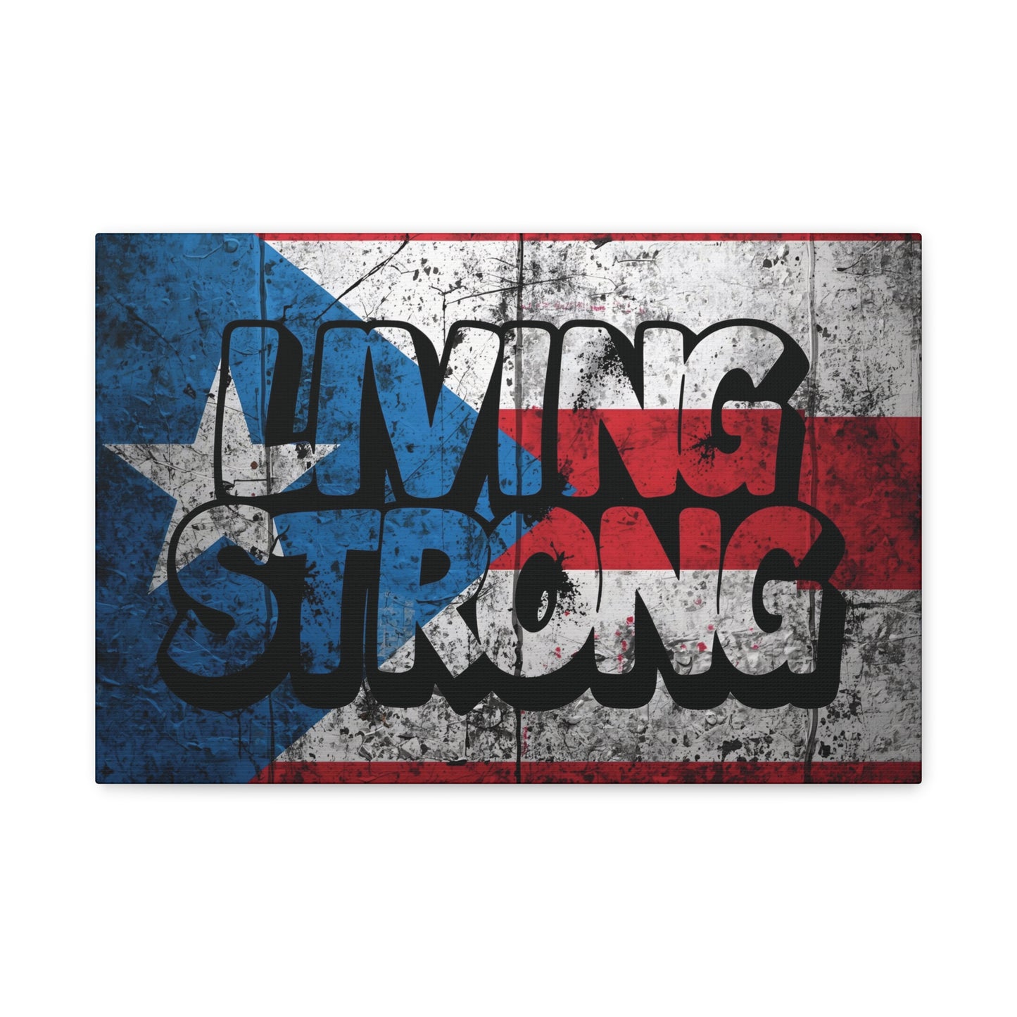 Gallery Wrapped - Puerto Rico Flag -  Matte Canvas Wall Art - Inspirational Decor - Home Wall Decor -