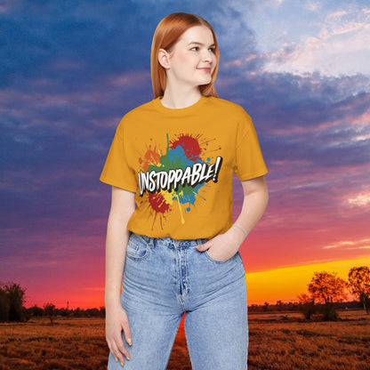 Unstoppable Design Tee - Vintage  Retro  Unisex  Tee - Classic  T-Shirt - Graphic Tee - Casual  Shirt - Short  Sleeve  Shirt