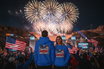 1776–2026 Happy 250th Birthday America!!! Hoodie | Patriotic Eagle & Flag Sweatshirt