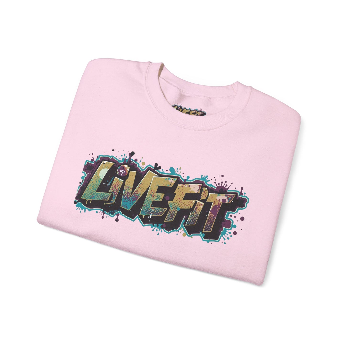 Live Fit Crewneck Sweatshirt - Trendy Fitness Apparel -  Unisex Casual Wear -  Sports Gift -  Workout Fashion -  Street Style Sweatshirt -