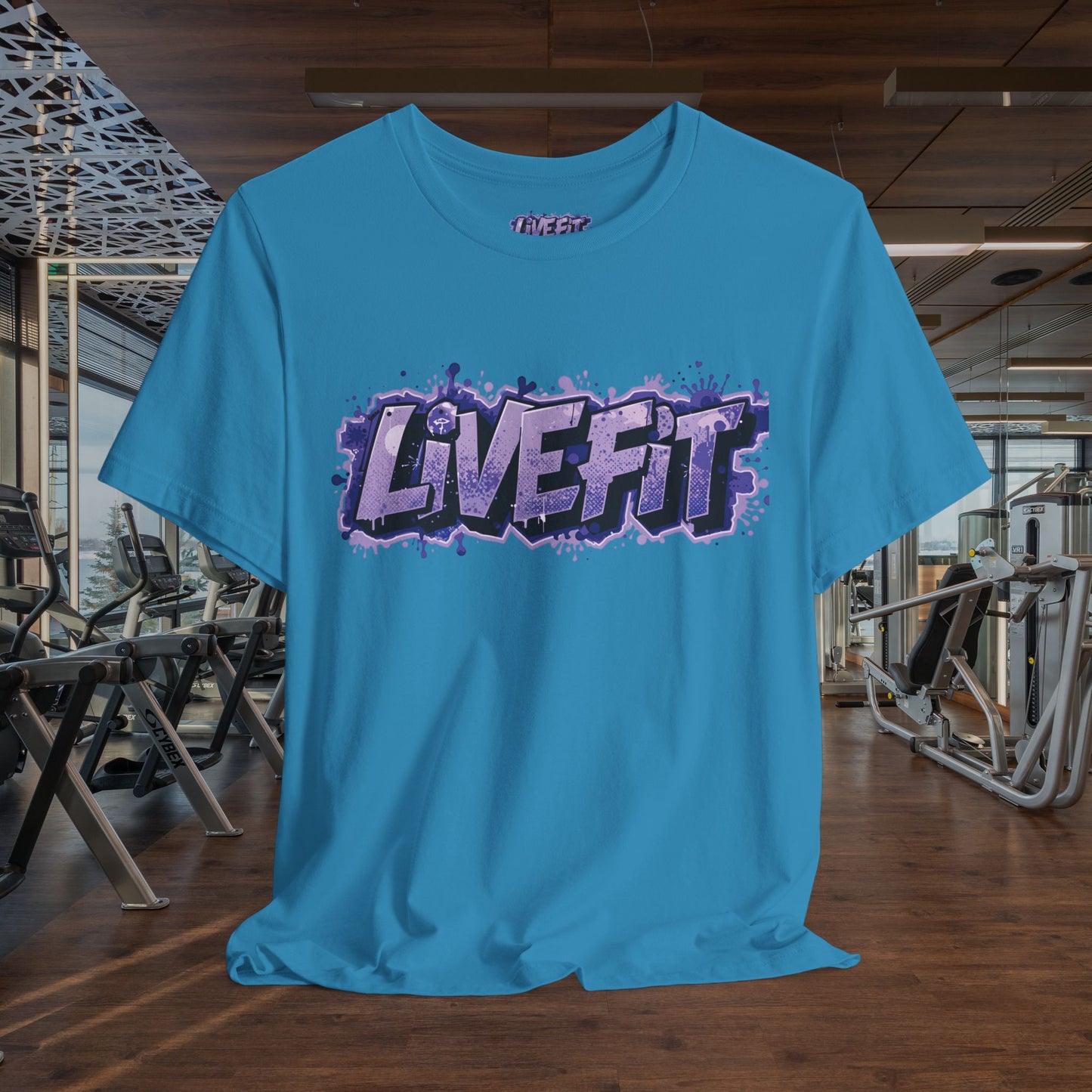 Live Fit Unisex Tee -  Fitness Shirt -  Motivational Graphic Tee -  Workout Apparel -  Casual Wear -  Gift for Gym Lovers -  Active Lifestyle -