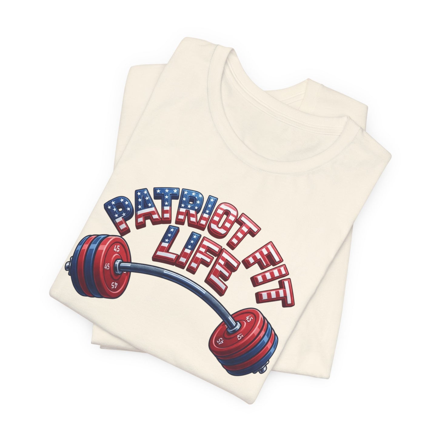 Patriot Fit Life T-Shirt — American Flag Barbell Fitness Tee