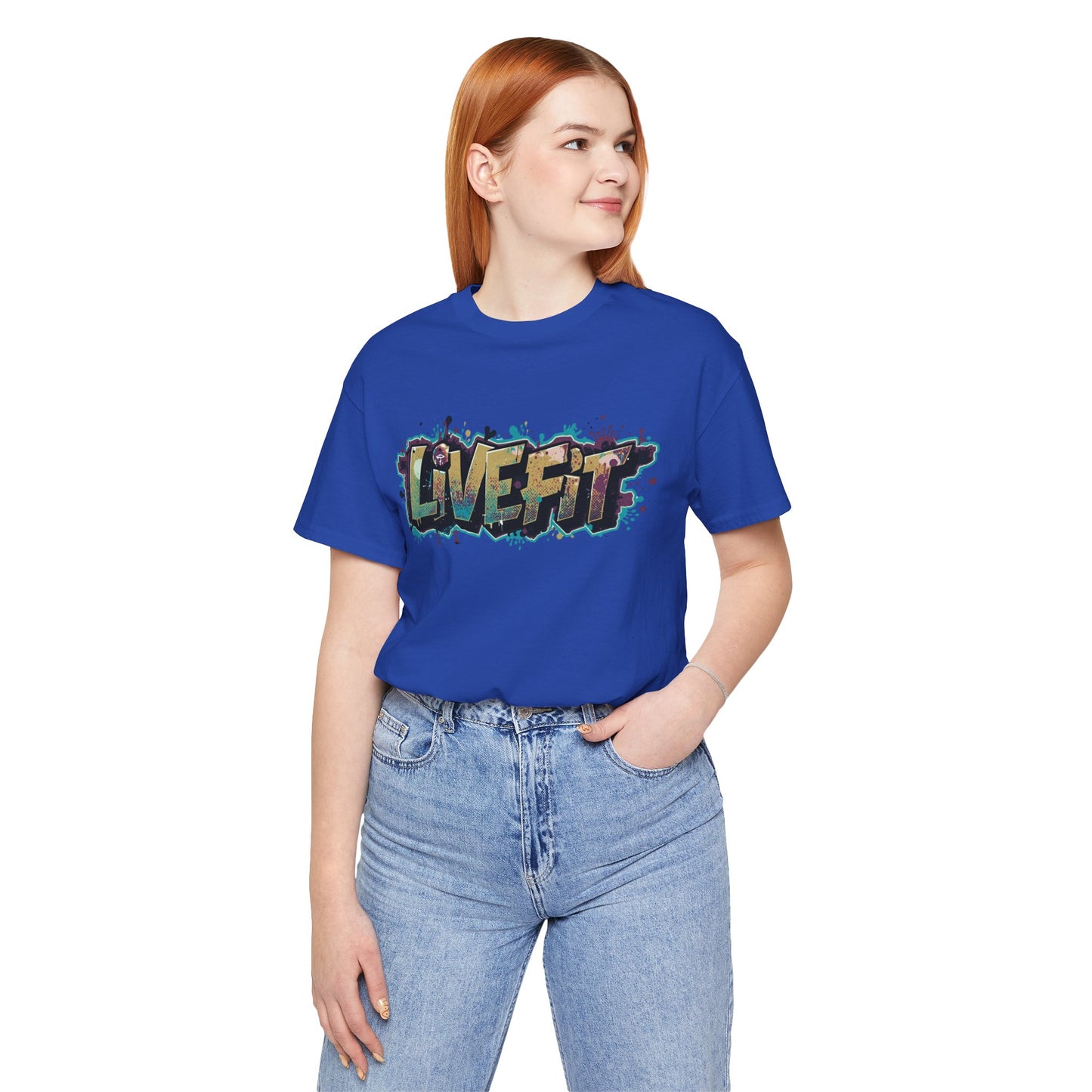 LIVE FIT Graphic Fitness Tee - Motivational Workout Apparel