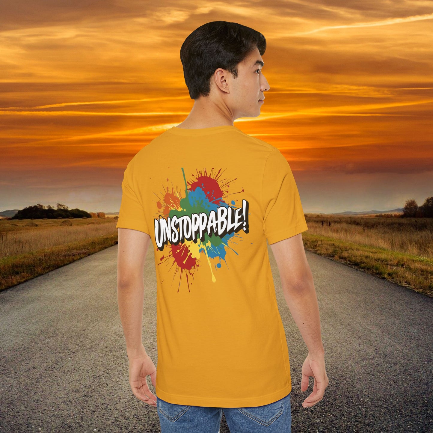 Unstoppable Design Tee - Vintage  Retro  Unisex  Tee - Classic  T-Shirt - Graphic Tee - Casual  Shirt - Short  Sleeve  Shirt