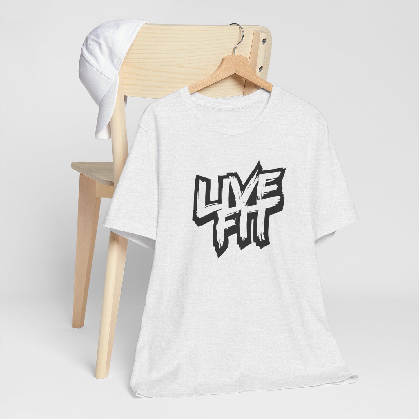LIVE FIT Unisex Jersey Tee - Fitness T-Shirt - Casual Wear - Workout Top - Gym Apparel -  Motivational Shirt -