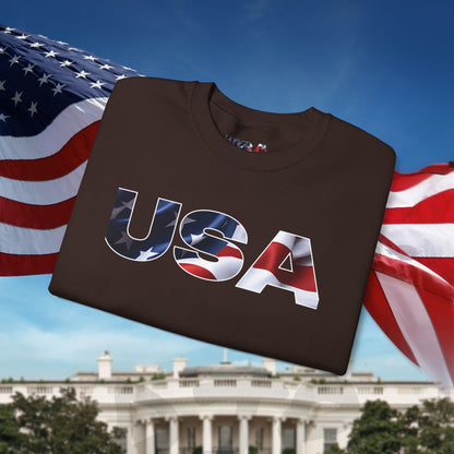 Patriotic USA Crewneck Sweatshirt - Unisex Heavy Blend - American Pride - National Pride Gift - S-5XL