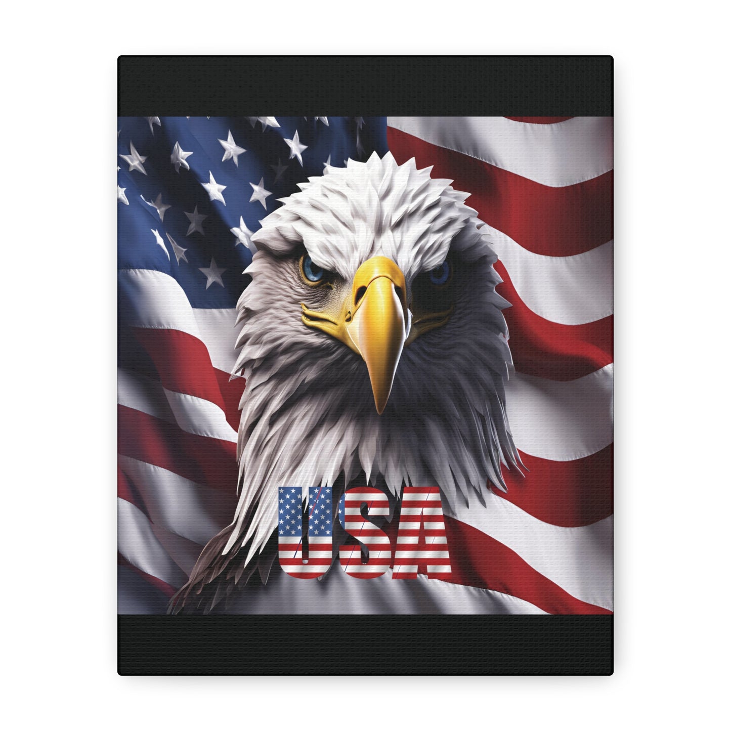 American Eagle Canvas Wall Art - Patriotic Flag Decor - USA Pride