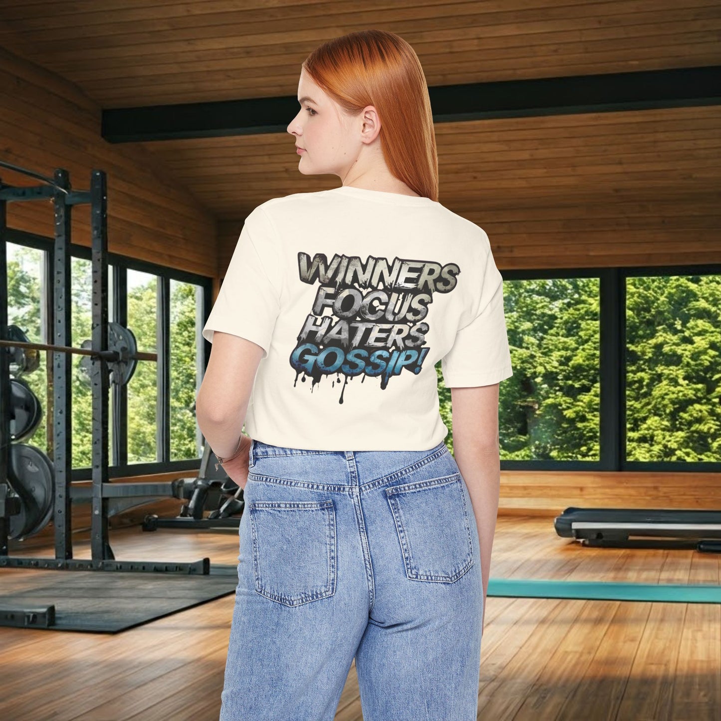 Winners Focus Haters Gossip! Tee - Motivational Graphic Shirt -  Unisex Tee for Casual Wear -  Gift for Friends -  Streetwear Fashion