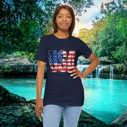 USA - Red White Blue - American Flag - Classic Unisex Tee - Holiday Gift - Patriotic Pride