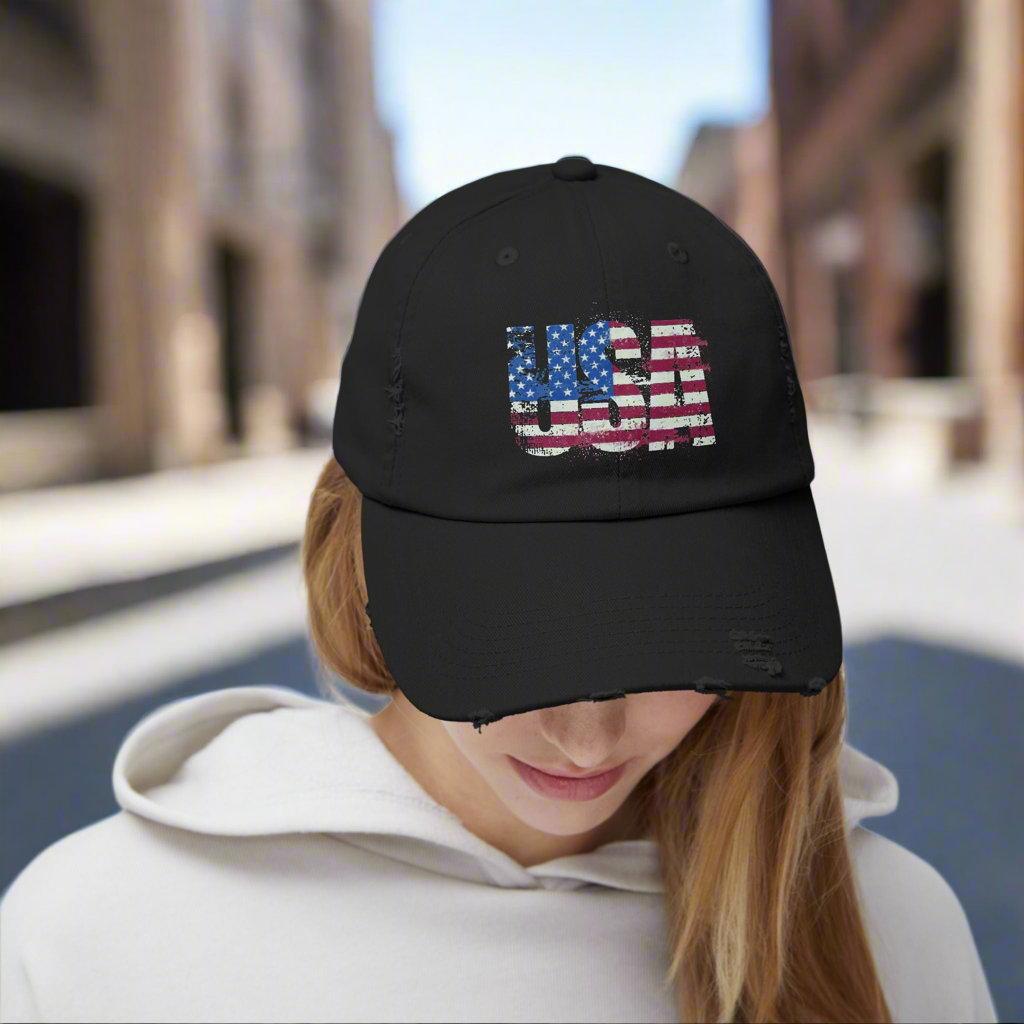 💥 Unisex 💥 USA 💥 Red White and Blue 💥 Distressed Cap 💥 One Size 💥 D Ring Closure 💥 Colors💥 Black 💥 Light Olive 💥 Scotland Blue 💥 Nickel 💥 Stone 💥 True Pink 💥