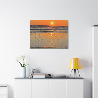 Stunning Sunset Beach Canvas Print, Ocean Decor, Wall Art, Home Decor, Coastal Artwork for Living Room