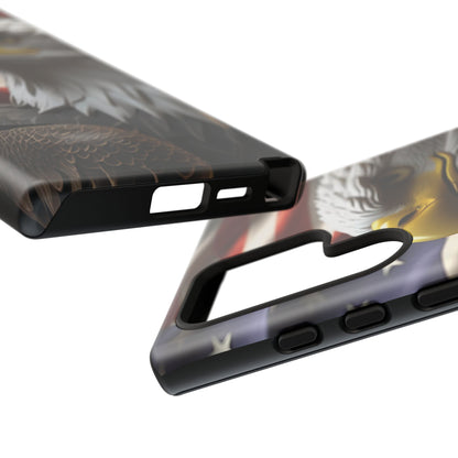 Tough Phone Cases - Patriotic - American Flag Eagle Design - Red White & Blue - Multiple Sizes -