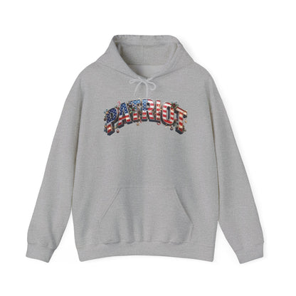 Patriot Christmas Hoodie - Flag Letters with Ornaments | Clean Minimal Graphic | Unisex S-5XL