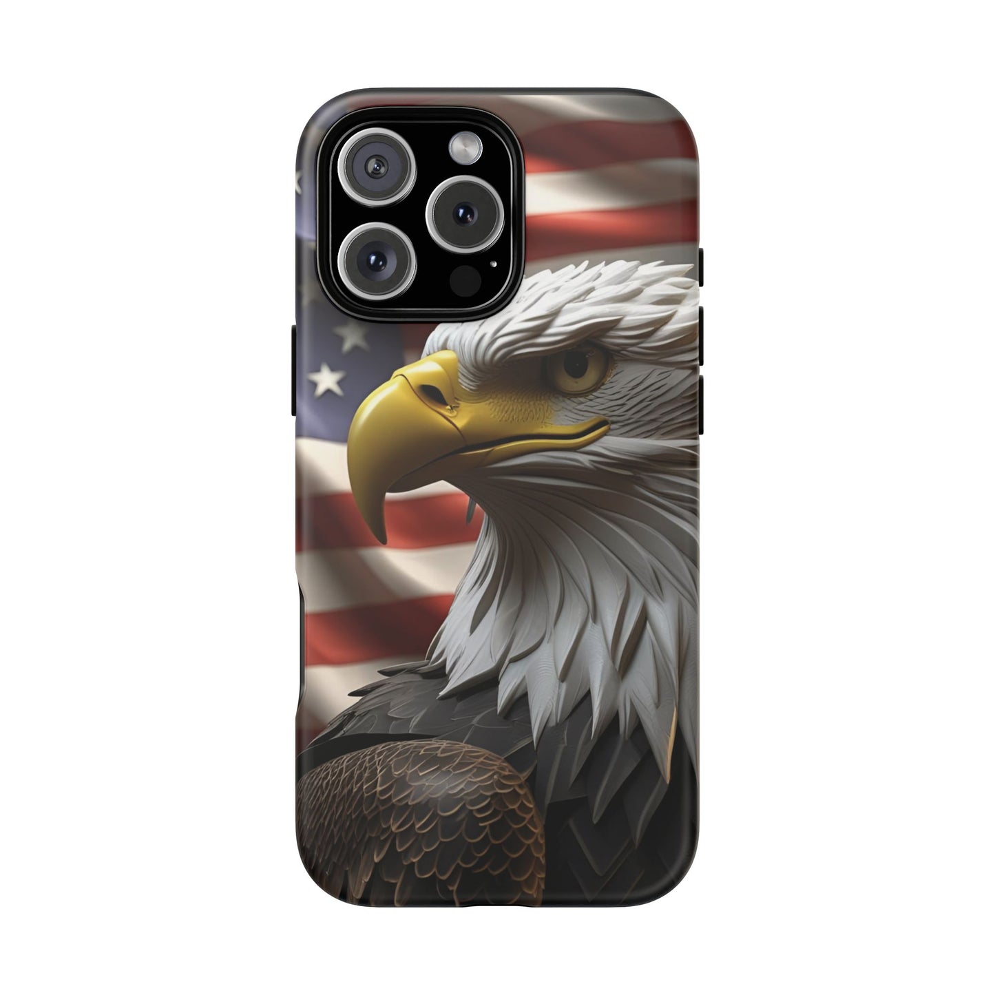 Tough Phone Cases - Patriotic - American Flag Eagle Design - Red White & Blue - Multiple Sizes -