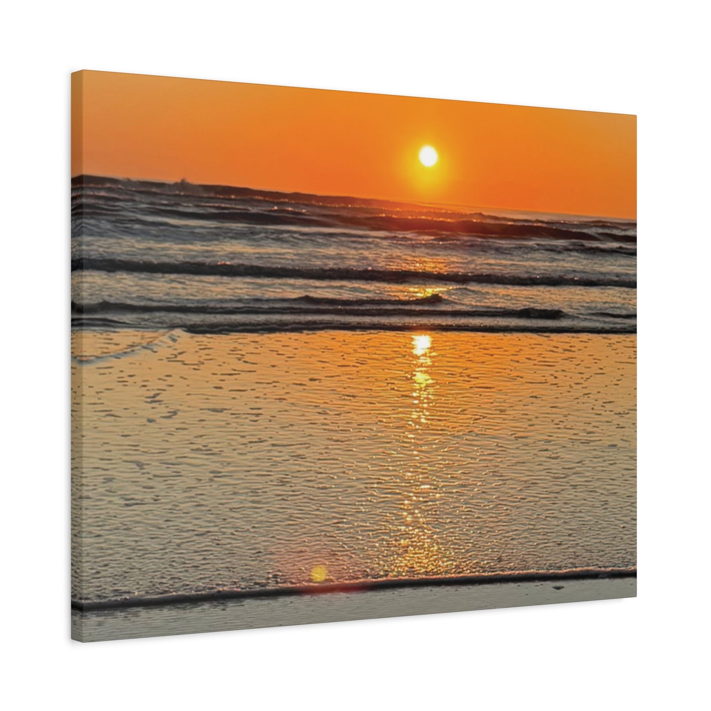 Stunning Sunset Beach Canvas Print, Ocean Decor, Wall Art, Home Decor, Coastal Artwork for Living Room