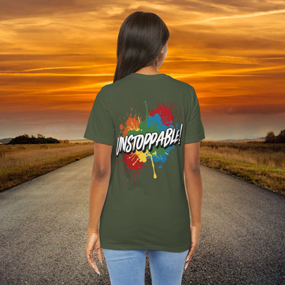 Unstoppable Design Tee - Vintage  Retro  Unisex  Tee - Classic  T-Shirt - Graphic Tee - Casual  Shirt - Short  Sleeve  Shirt