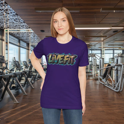LIVE FIT Graphic Fitness Tee - Motivational Workout Apparel