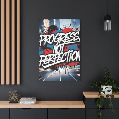 💥 Motivational 💥 Uplifting 💥 Canvas Art  💥 Progress Not Perfection Print  💥 Positive Vibe Décor  💥 Eco-Friendly  UL- Certified  Inks 💥 Gift  Giving 💥 Horizontal Is In A Different Listing 💥