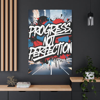 💥 Motivational 💥 Uplifting 💥 Canvas Art  💥 Progress Not Perfection Print  💥 Positive Vibe Décor  💥 Eco-Friendly  UL- Certified  Inks 💥 Gift  Giving 💥 Horizontal Is In A Different Listing 💥