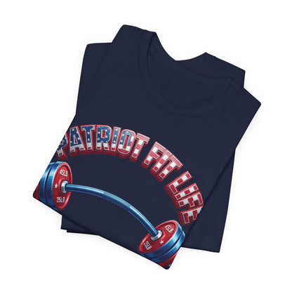 Patriot Fit Life T-Shirt | American Flag Barbell Arch Gym Tee – LIVE FIT